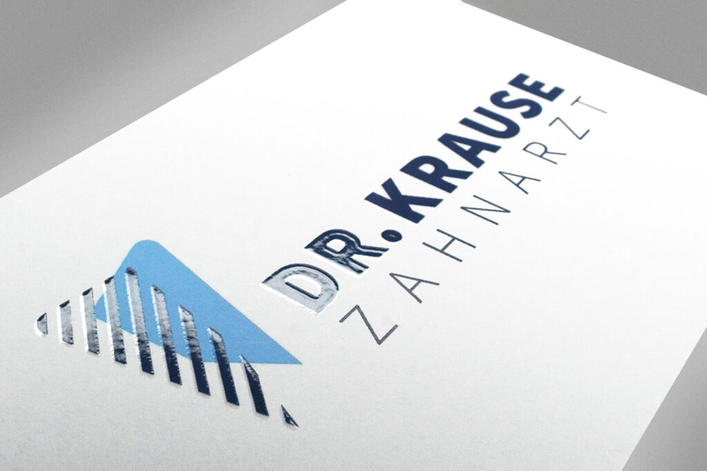 Perschin Grafikdesign Bielefeld Visitenkarte Dr. Krause Zahnarzt