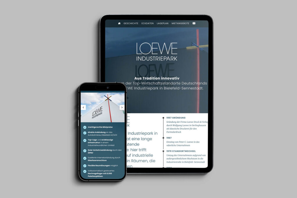 Perschin Grafikdesign Bielefeld Webdesign Programmierung LOEWE Industriepark