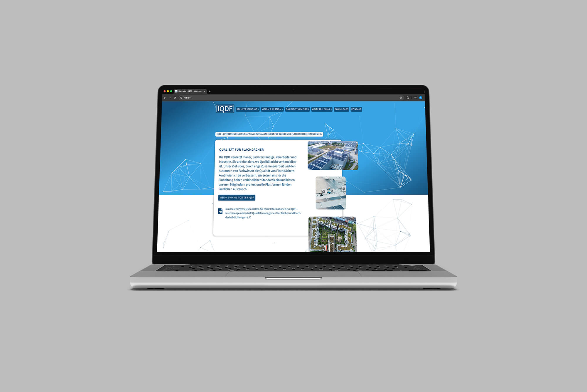 Webdesign IQDF Rebrand Perschin Grafikdesign in Bielefeld