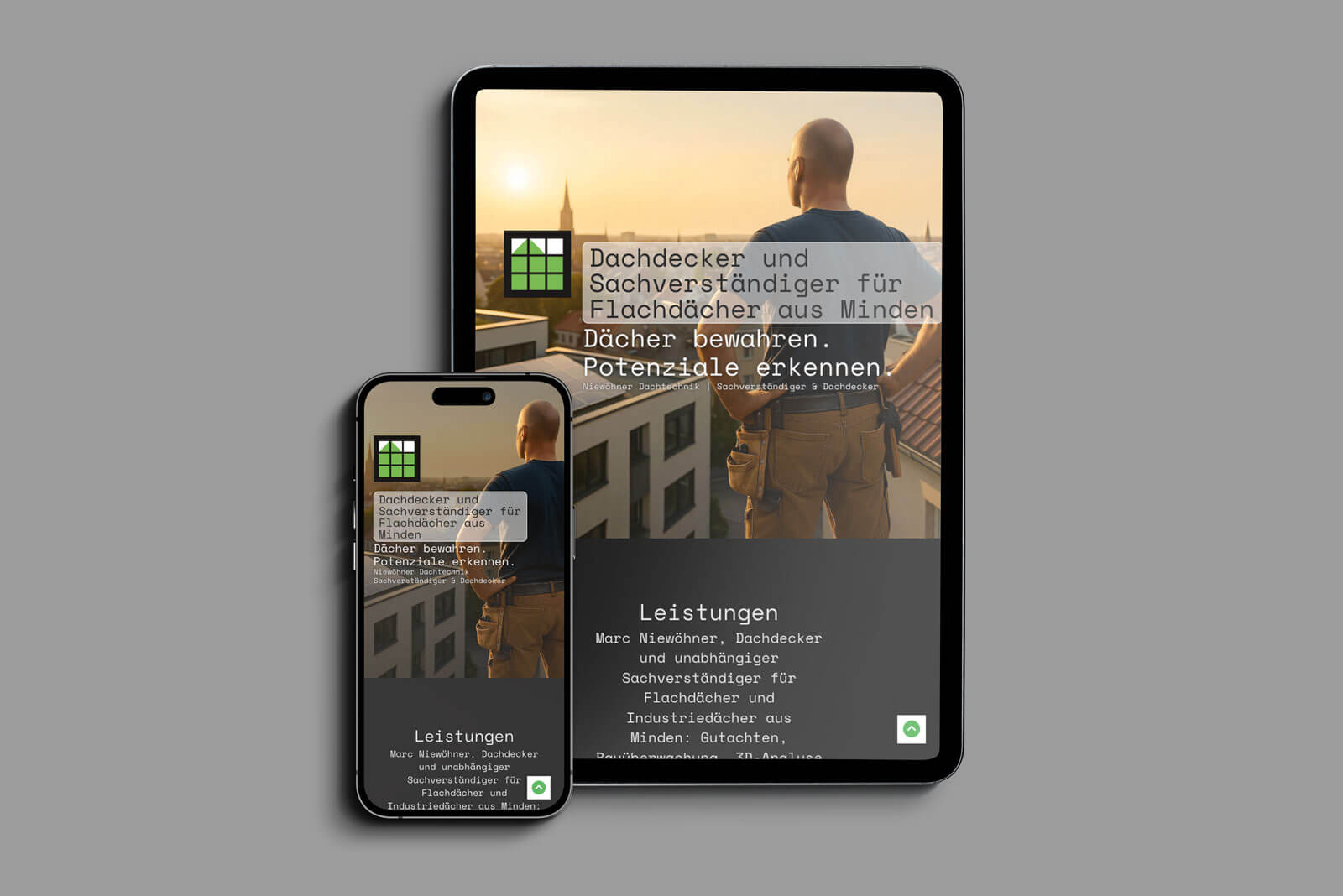Niewöhner Dachtechnik Minden Webdesign Perschin Grafikdesign Bielefeld